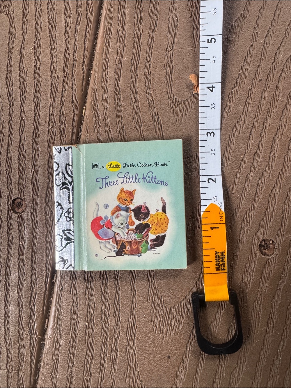 Miniature Little Golden Book titled 'Three Little Kittens'